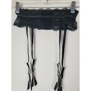 fashion nova garter belt Leg Spell Lace Up Waist Cincher Garter Belt Stocking - Black
